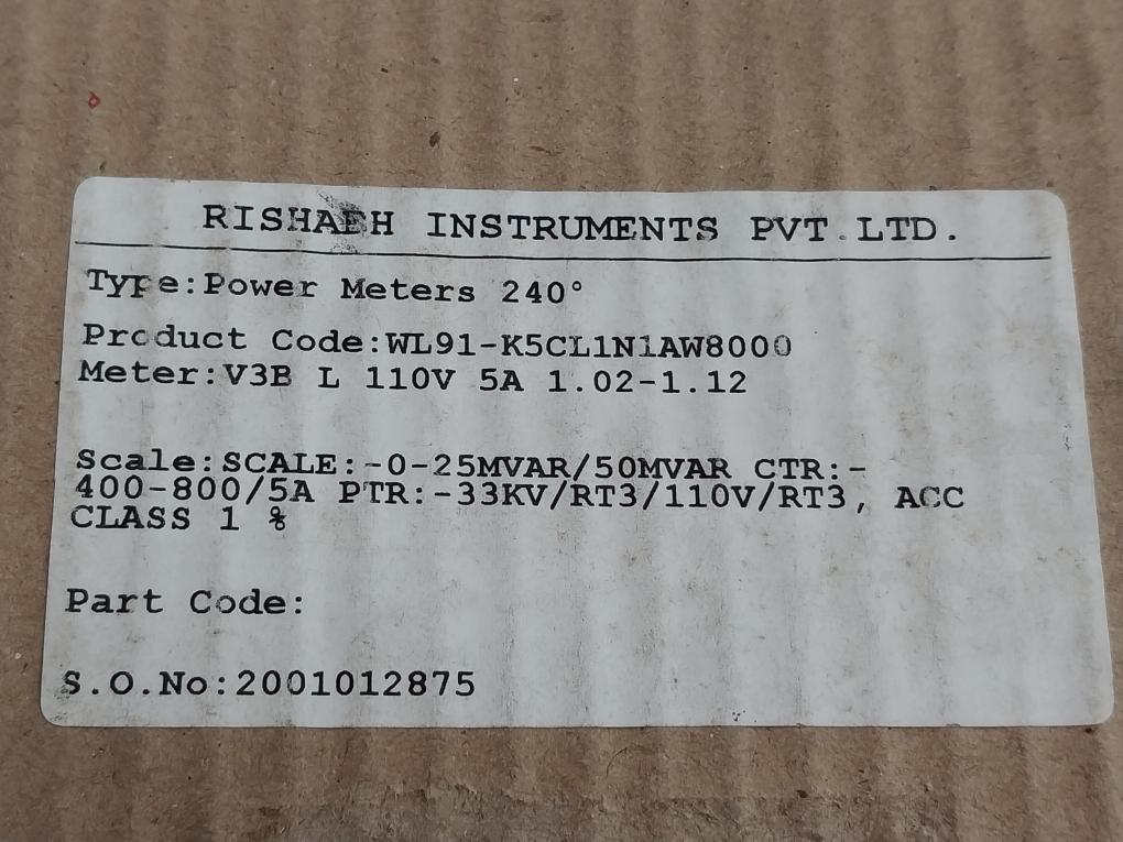 Rishabh Instruments Wl91-K5cl1n1aw8000
