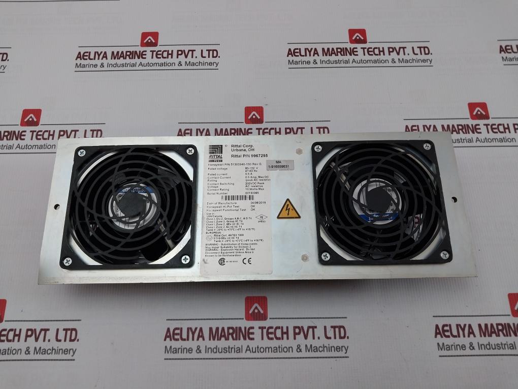 Rittal 9967295 Cooling Fan Assembly 51303940-150 Rev G 85–132 V Ac 47–63 Hz 0.5 A