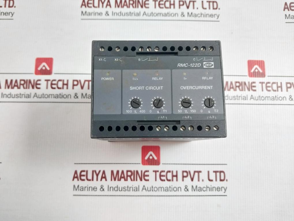 Rmc-122d Combined Short Circuit And Over-Current Relay Brand Deif 5 A 220 V