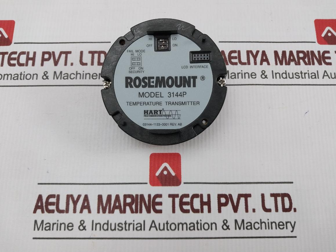 Rosemount 03144-1133-0001 Temperature Transmitter 3144P Rev Ab