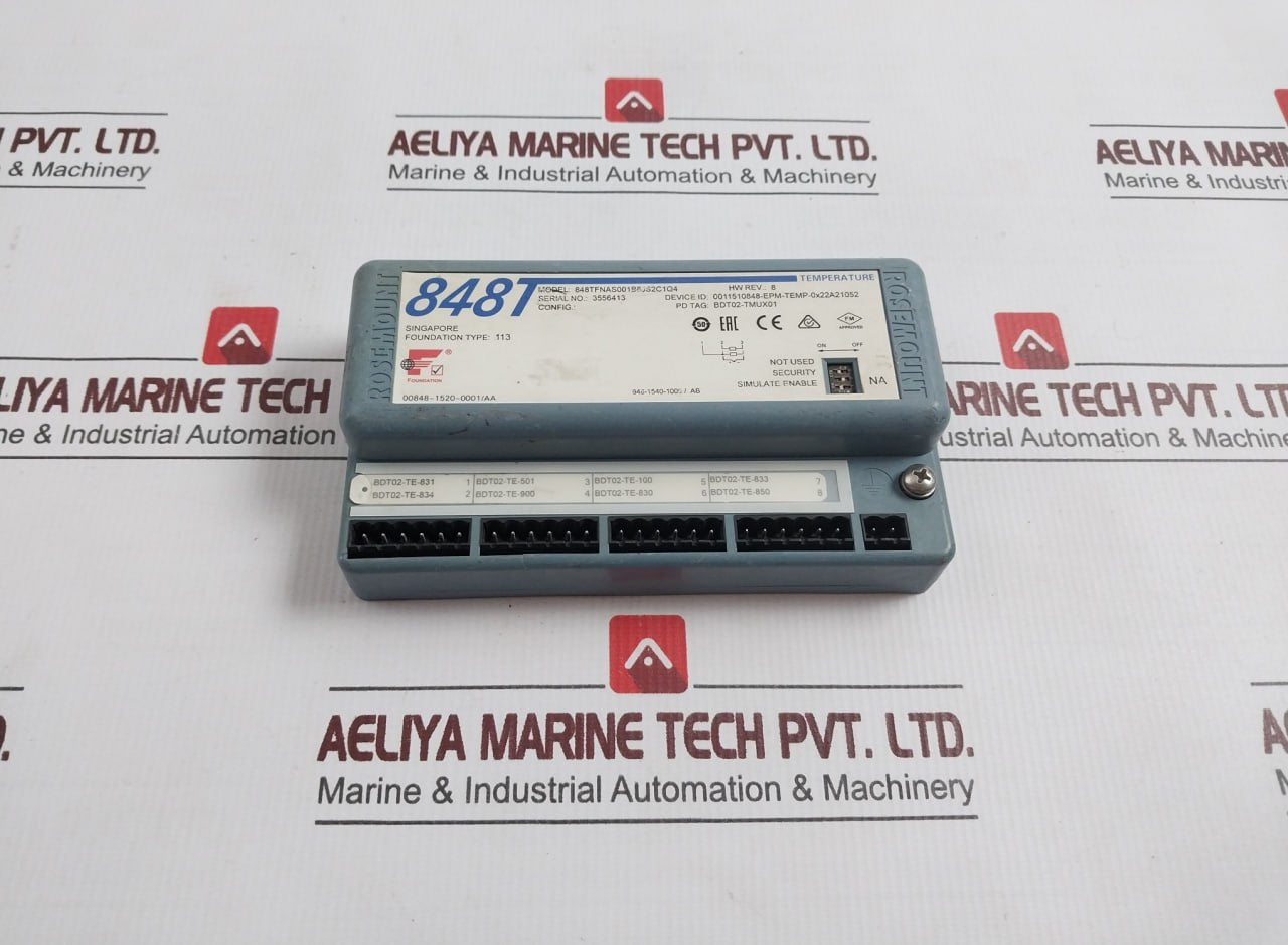 ROSEMOUNT 848TFNAS001B6JS2C1Q4 FOUNDATION Fieldbus Temperature Transmitter Rev 8
