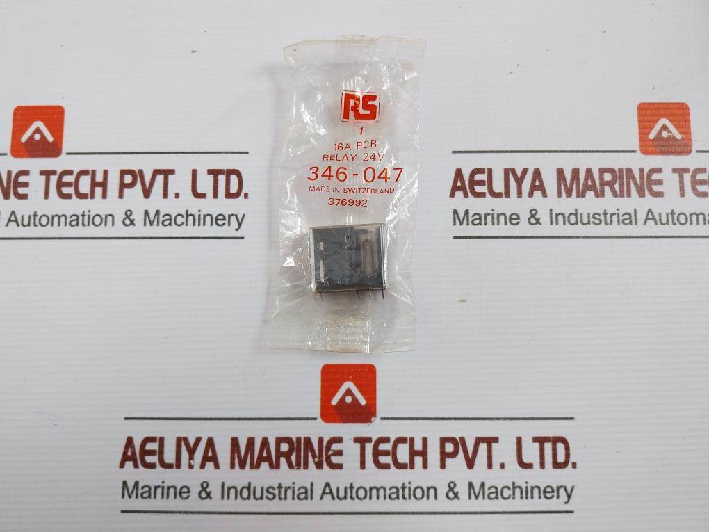 Rs-Miniature-Electromagnetic-Relay-24-Vdc-16A-346-047-Lot-Of-4X-210578-1