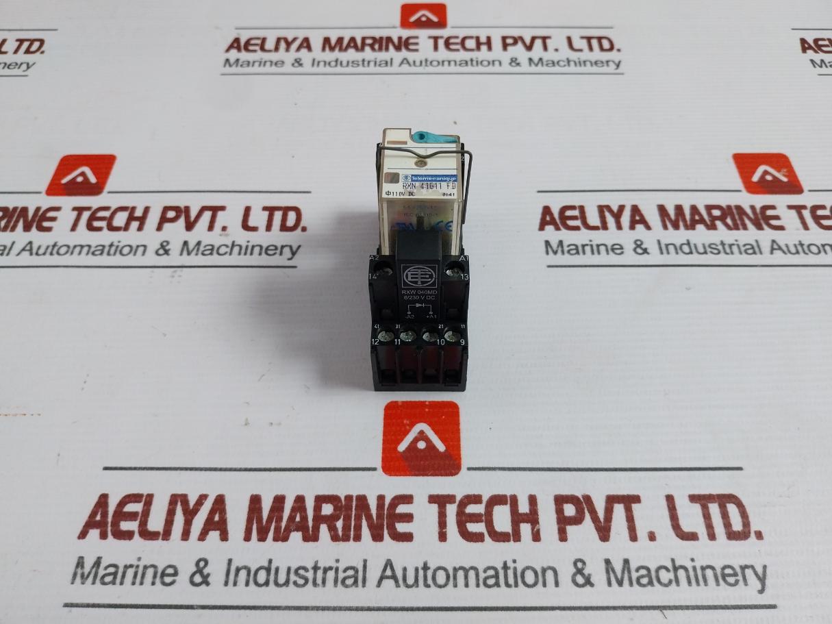 Rxn 41g11 Fd Relay With Socket 5a 250vac 110vdc Brand Telemecanique