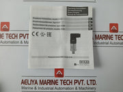 S-20 Pressure Sensor Transmitter Power Supply 0.25 % Bfsl Wika 8-35V Dfp379 Max. 25Ma