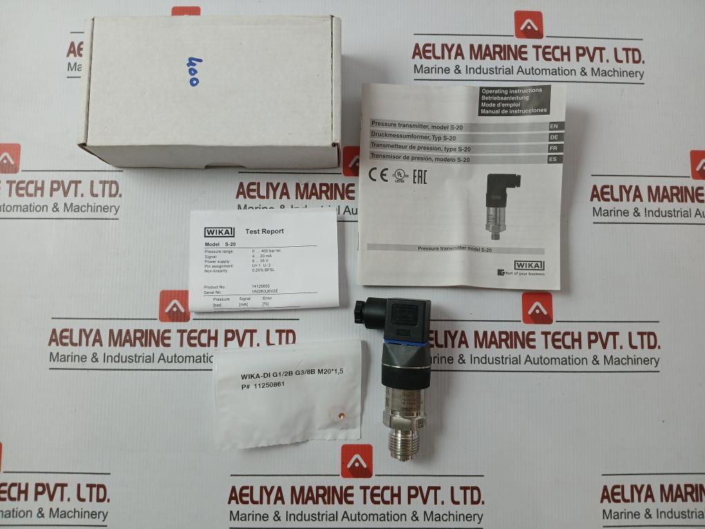 S-20 Pressure Sensor Transmitter Power Supply 8-35V Max. 25Ma BY Wika 0.25 % Bfsl
