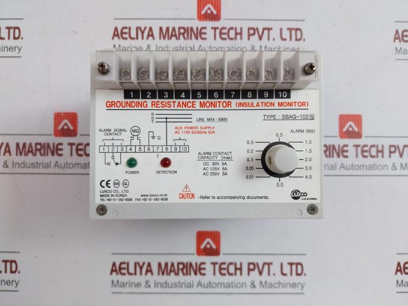 Sbag-102 By Luxco Ac 110v 50/60hz Grounding Resistance Monitor