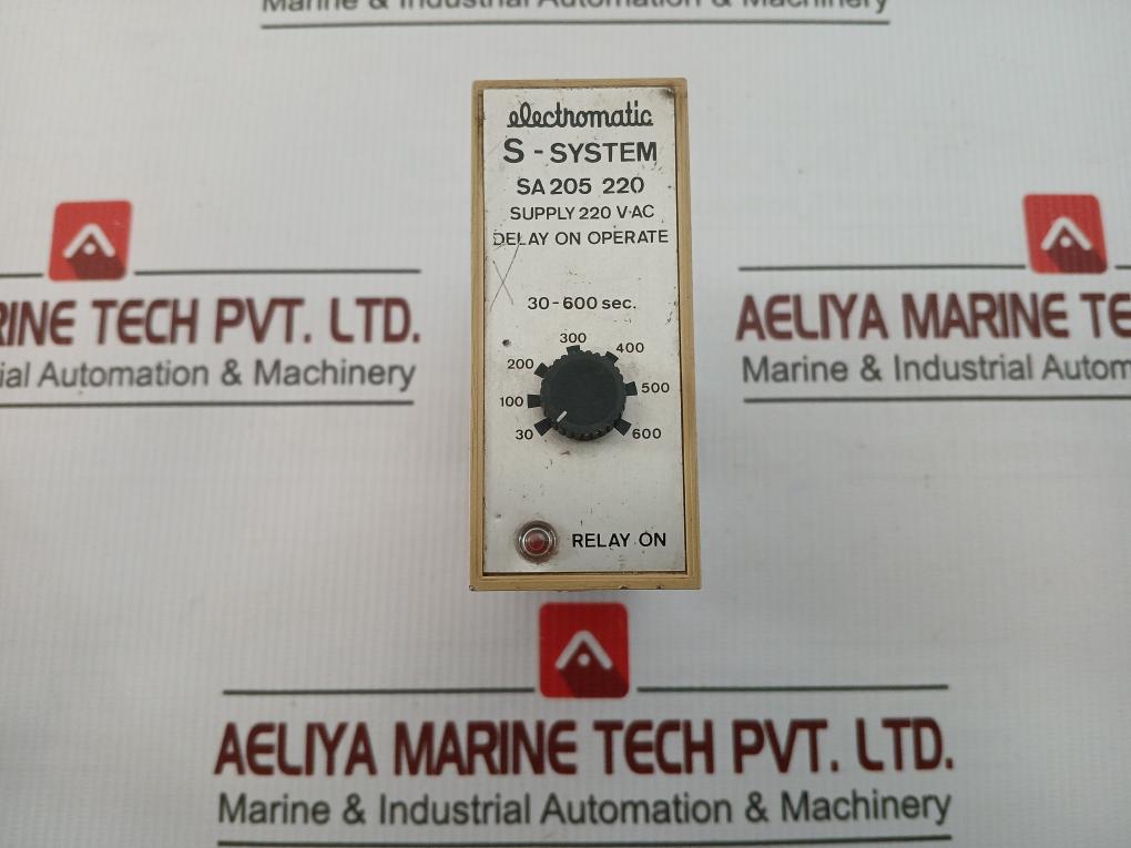 Sa 205 220 Delay-On-Operate Timer Relay 30-600 Sec Brand Electromatic