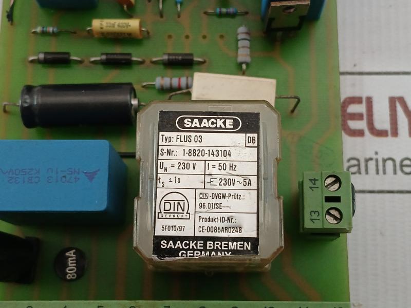 Saacke 50 Hz 230v Flus 03 Flame Detector Sensor Pcb Card
