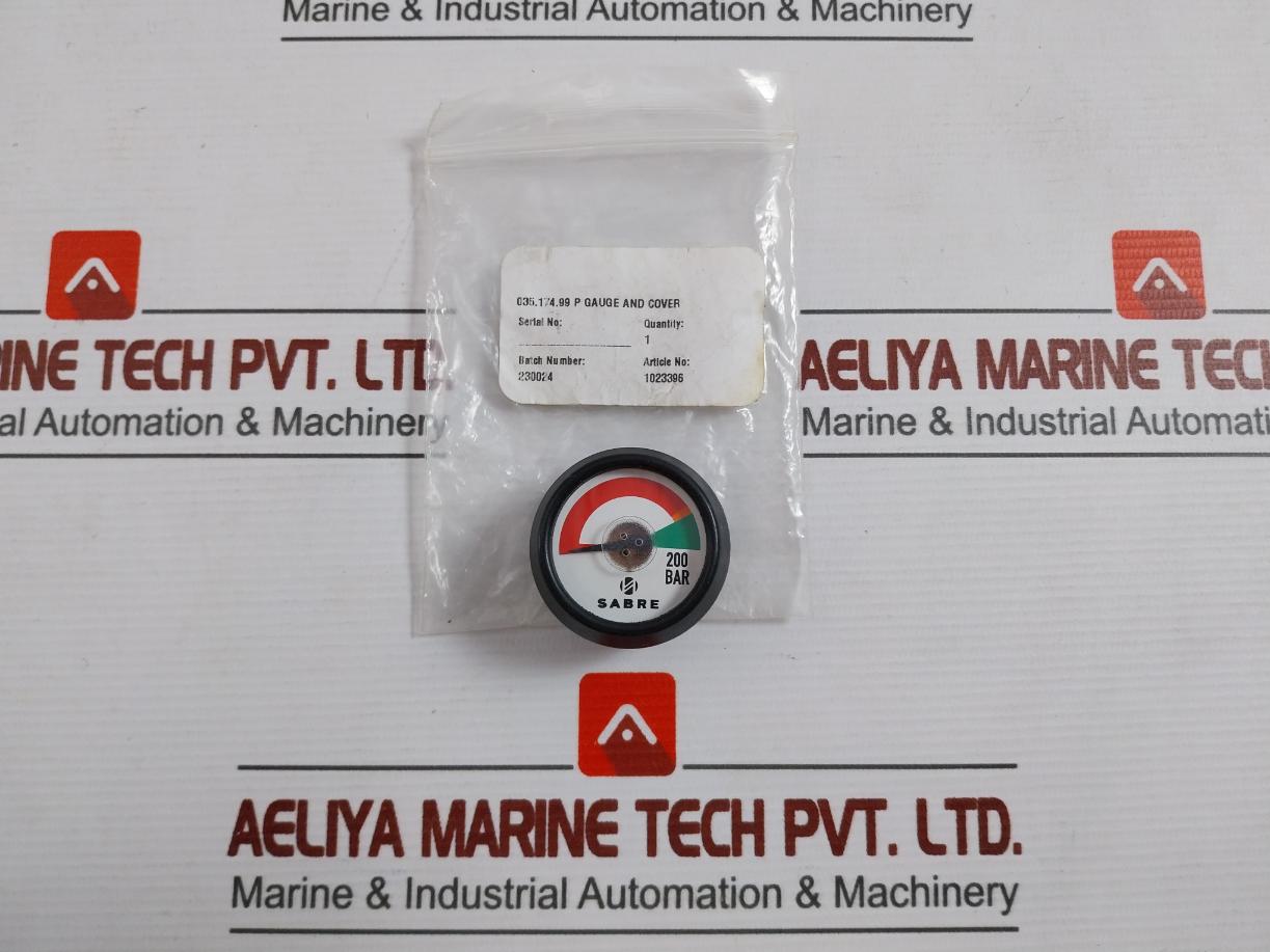 Sabre 200 Bar Pressure Gauge And Cover