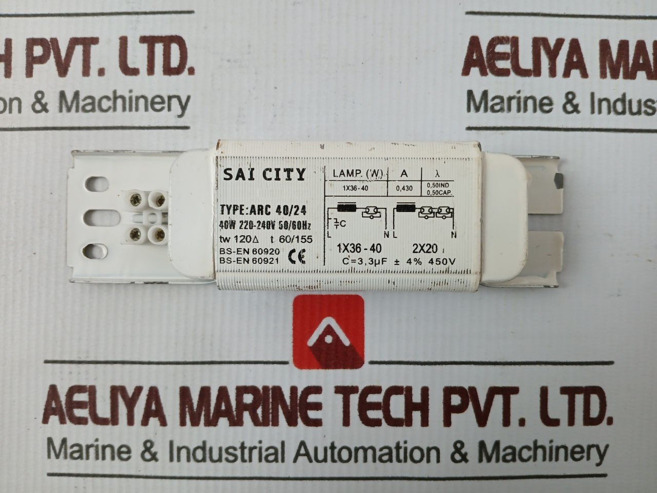 Sai City Arc 40/24 Electronic Fluorescent Lamp Ballast 40W 220-240V 50/60Hz