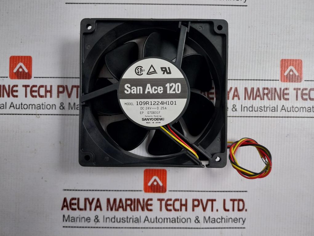 Sanyo Denki Dc Cooling Fan Dc 24v-0.25a Part No.109r1224h101
