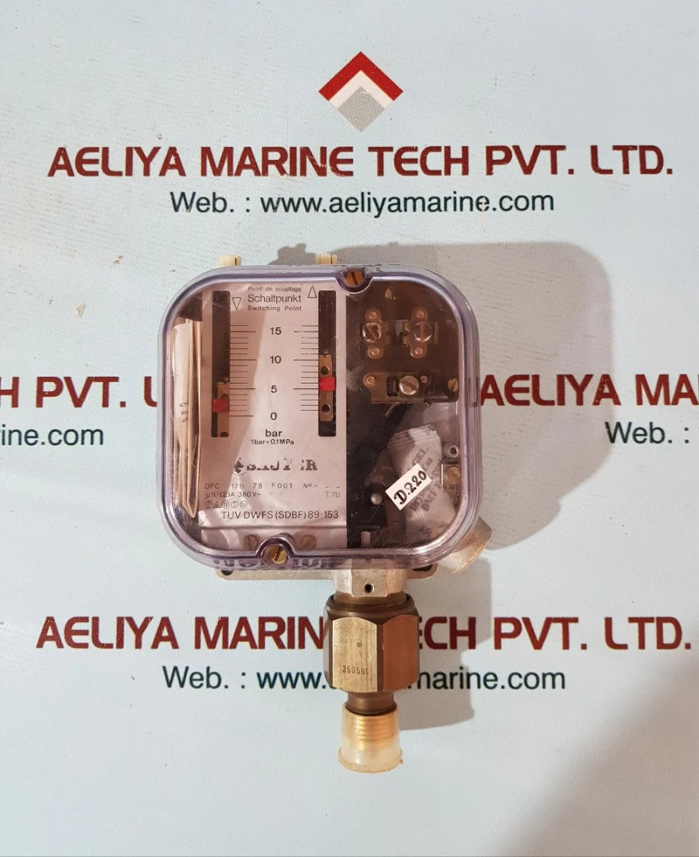 Sauter tuv dwfs(sdbf)89-153 pressure switch 0 to 15 pressure
