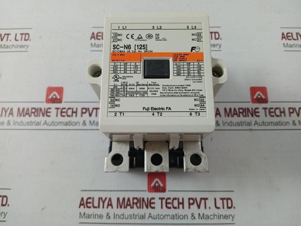 Sc-N6 [125] Magnetic Contactor Ac 380-450v 50/60hz By Fuji Electric