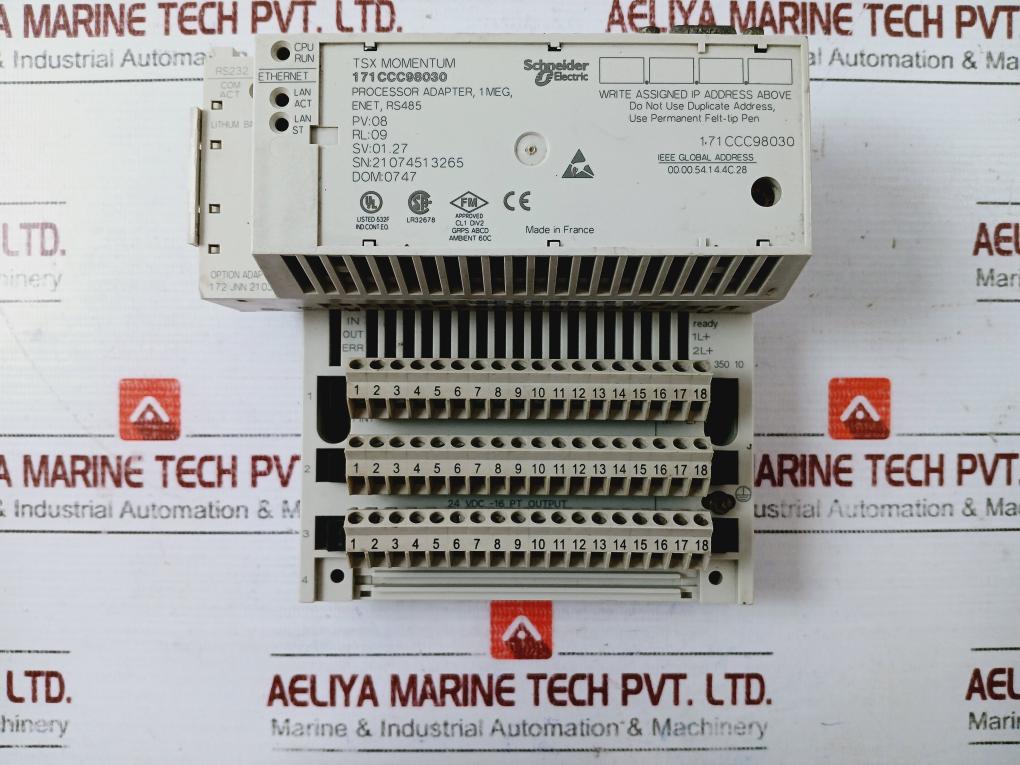 Schneider Electric 171Ccc98030 Processor Adapter, 170Adm35010