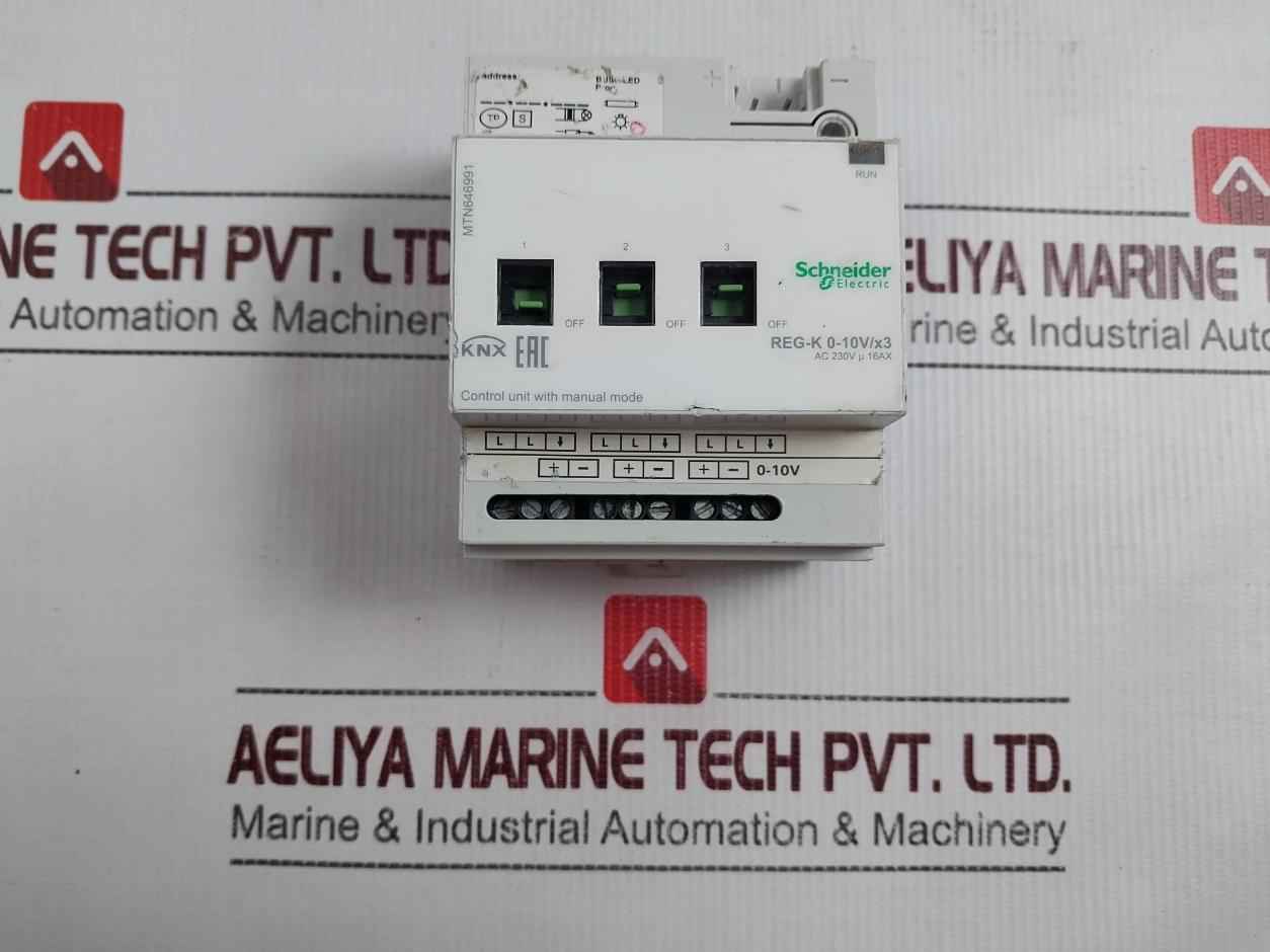 Schneider Electric Mtn646991 Knx Control Unit With Manual Mode Reg-k 0-10V/X3 Ac