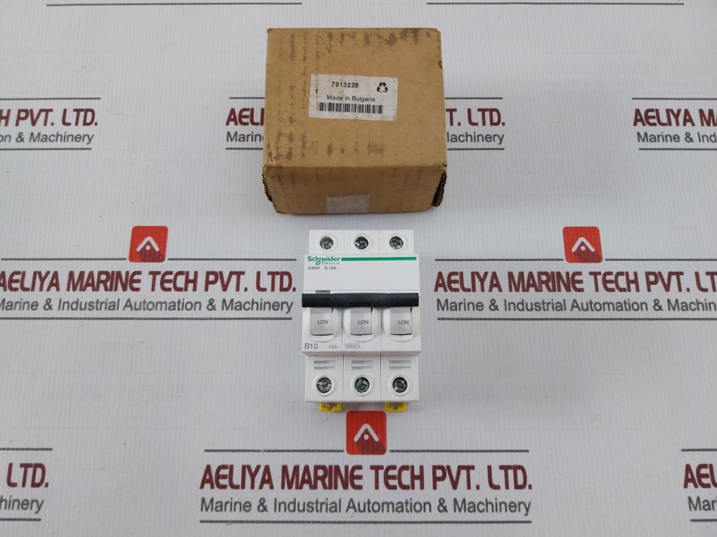 Schneider Electric Ic60H B 10A Miniature Circuit Breaker 415V Ac A9F53310