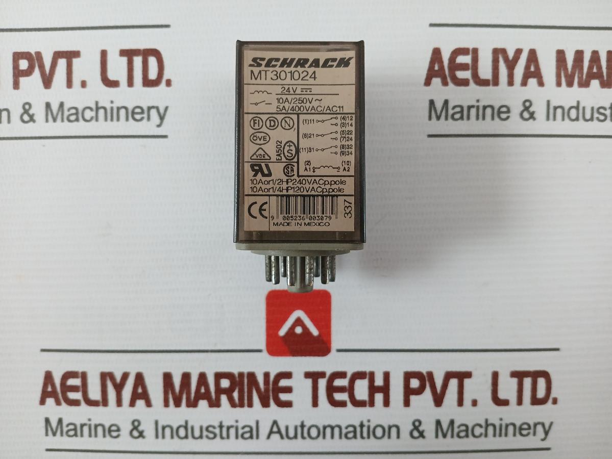 Schrack Mt301024 General Purpose Relay 5A/400Vac/Ac11