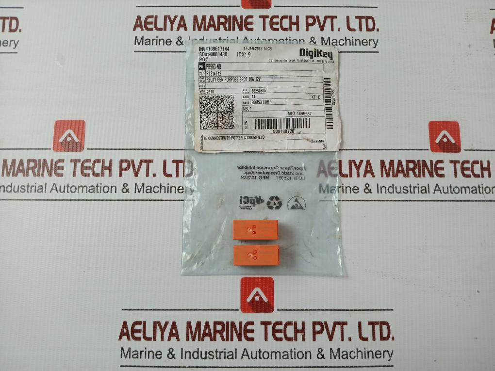 Lot Of 3x General Purpose Power Relay 16a 12v By Schrack Rt314f12 - New