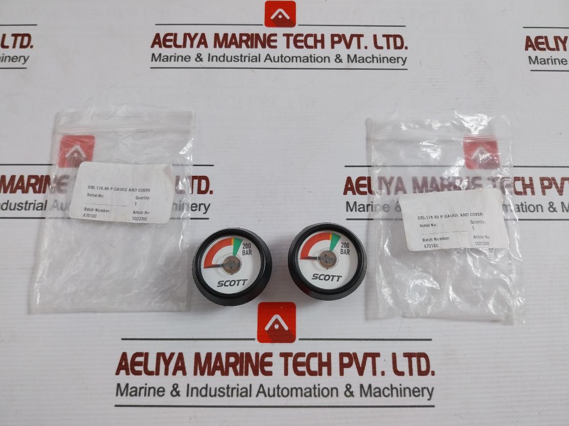 Scott 1023396 Emergency Escape Breathing Device Pressure Gauge 200 Bar