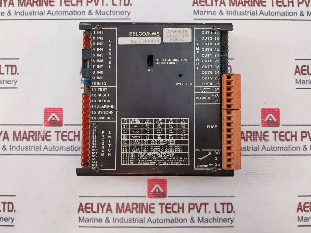 Selco M1000-24-10B Alarm Annunciator 24Volt Used