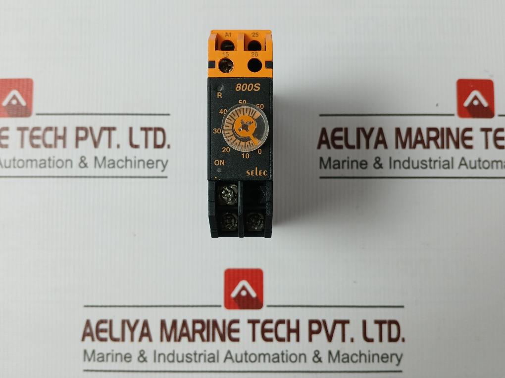 Selec 800S-1-on-60S Din Rail Timer A1/A2 230V Ac ±15% 50/60 Hz
