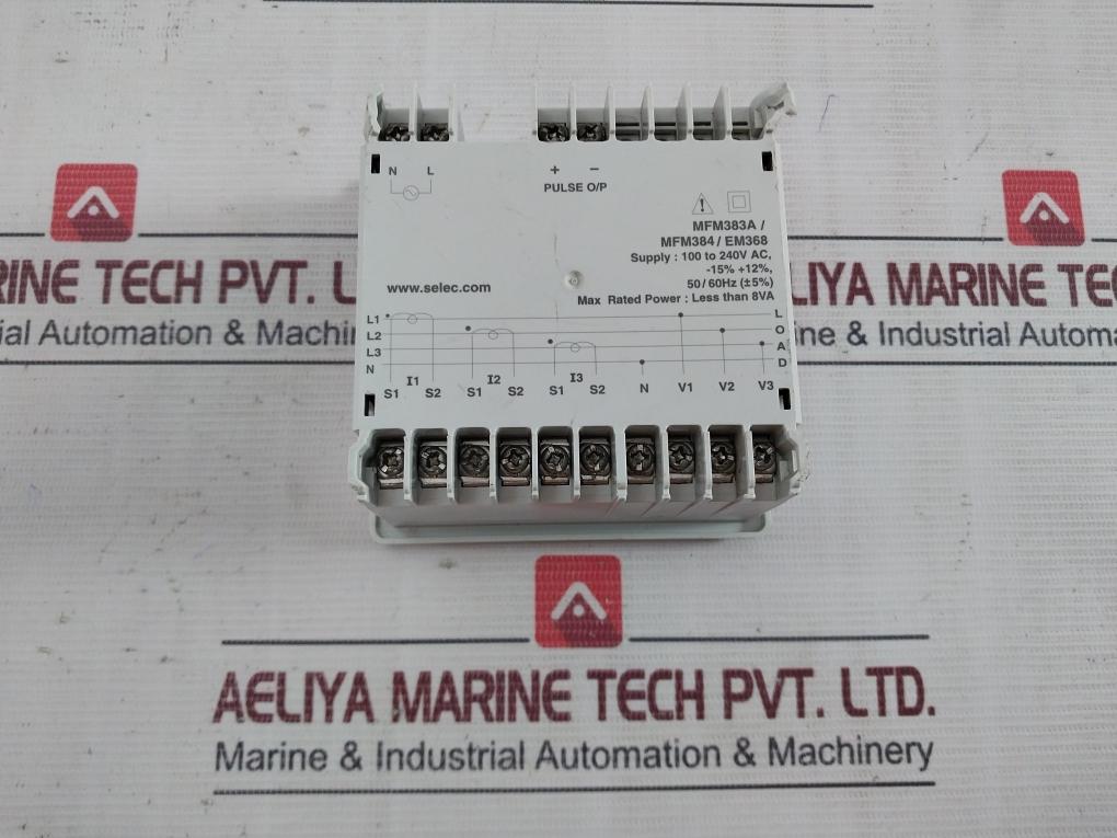 Selec Mfm383A Multifunction Meter 50/60Hz 100 To 240Vac (Not Working)