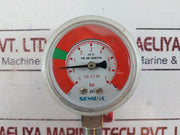 Semiloc 316Ss Tube & Connection Pressure Gauge -1 To 7 Bar 0.5 To 10 Psi