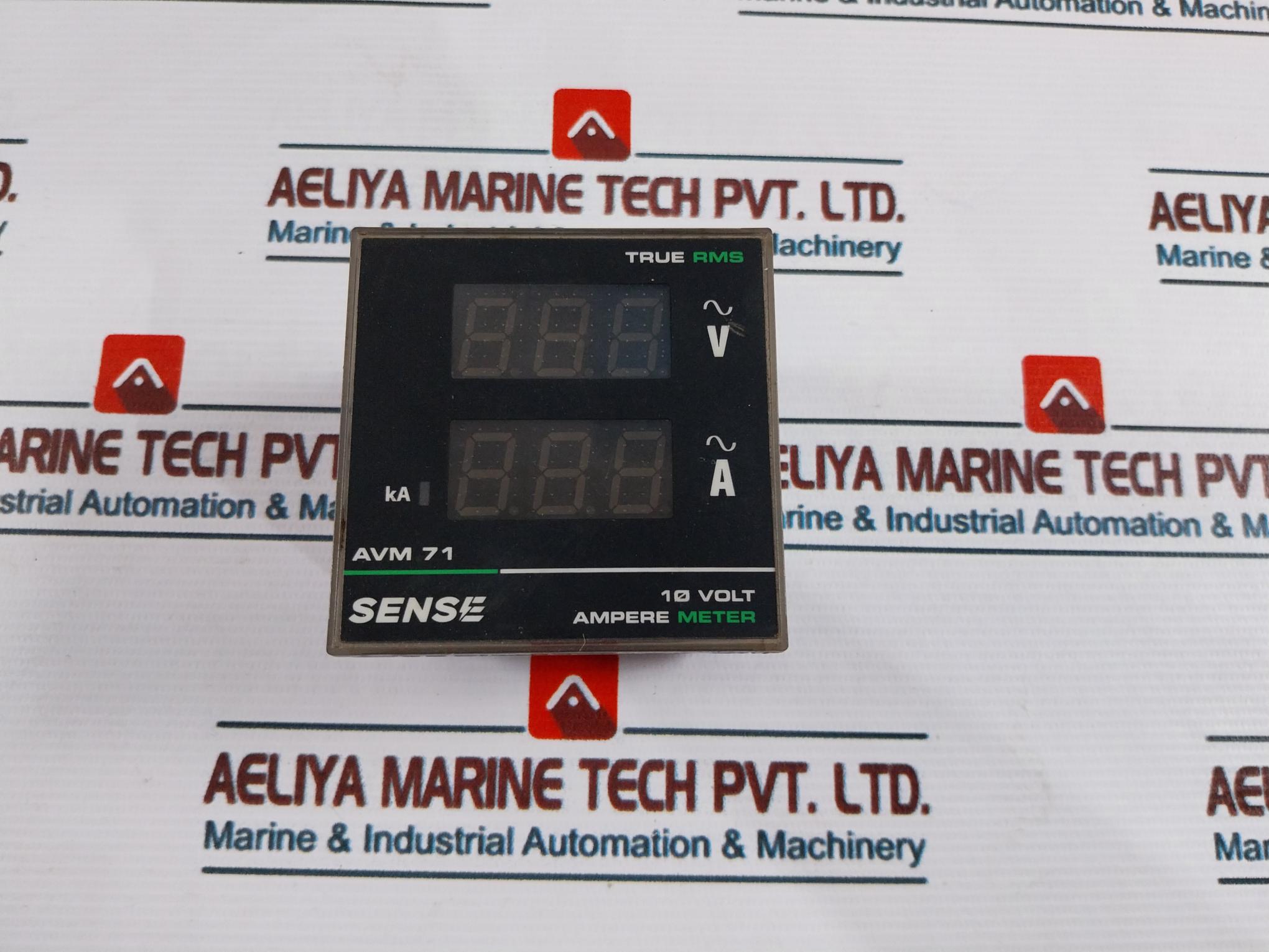 Sense Electric Avm 71 Digital 10 Volt Ampere Meter 230Vac