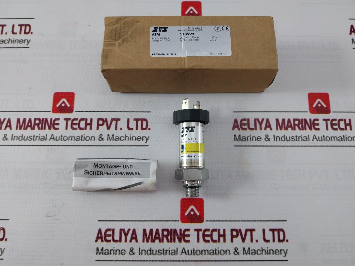 Sensor Technik Simach 113992 Atm Pressure Transmitter 9…33 V Dc Dc 4…20 Ma