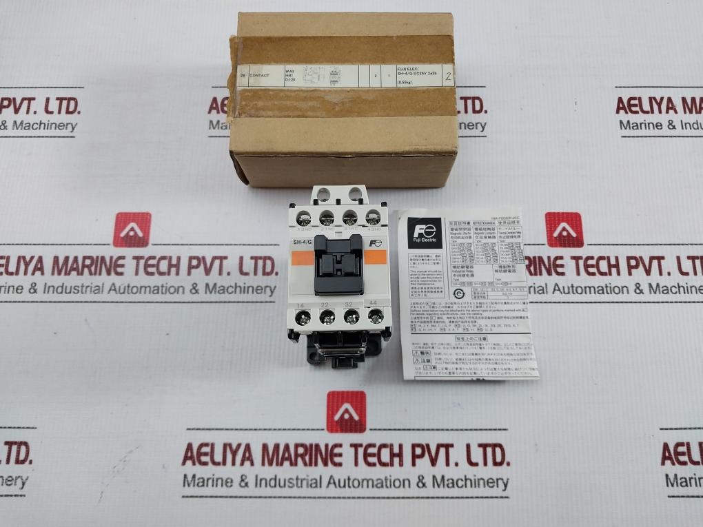 Sh-4/G/T Auxiliary Contact Relay By Fuji Electric 10a Coil-24vdc Aux-2no2nc (2a2b)