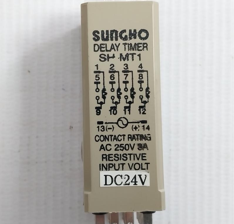 Sh-Mt1 Delay Timer Relay 24v Dc 3a 250 Vac Brand Sungho
