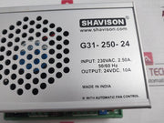 Shavison G31-250-24 Switch Mode Power Supply With Automatic Fan Control 24Vdc, 10A