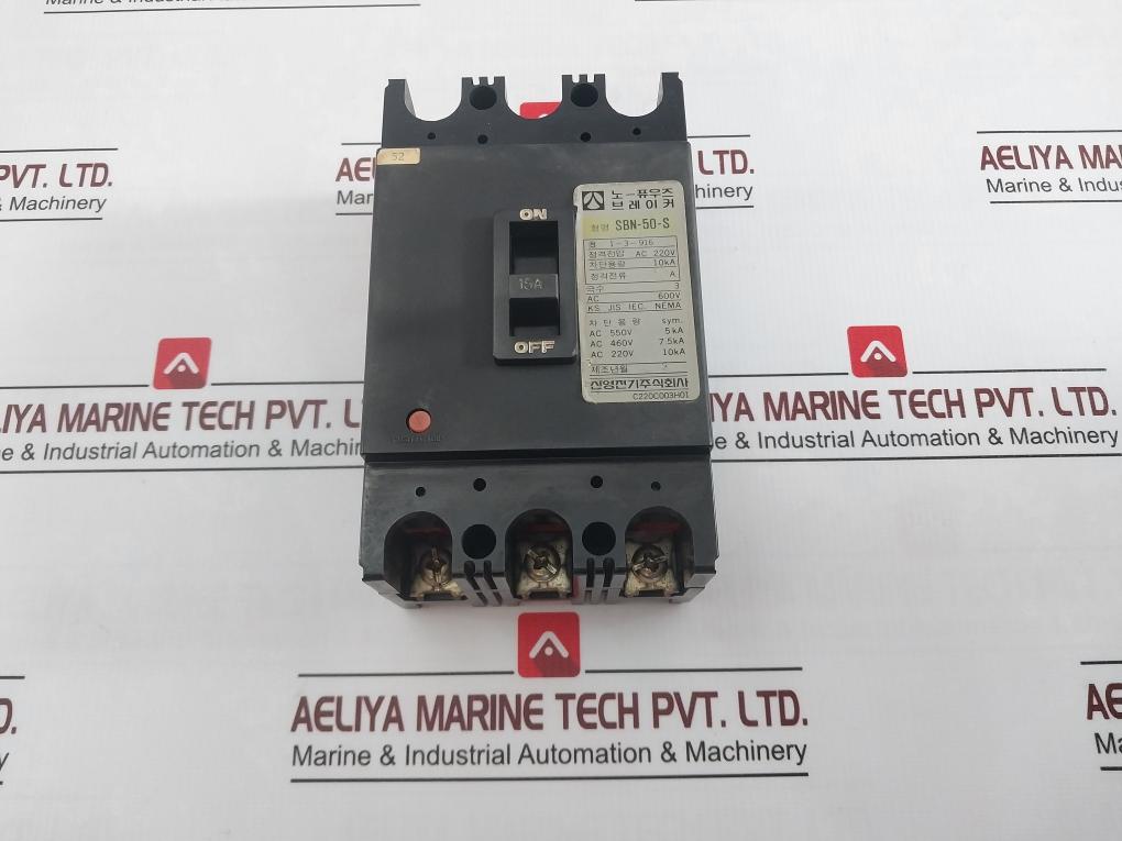 Shinyoung Electric Sbn-50-s 3 Pole No-fuse Breaker Ac 220V 10Ka C220C003H01