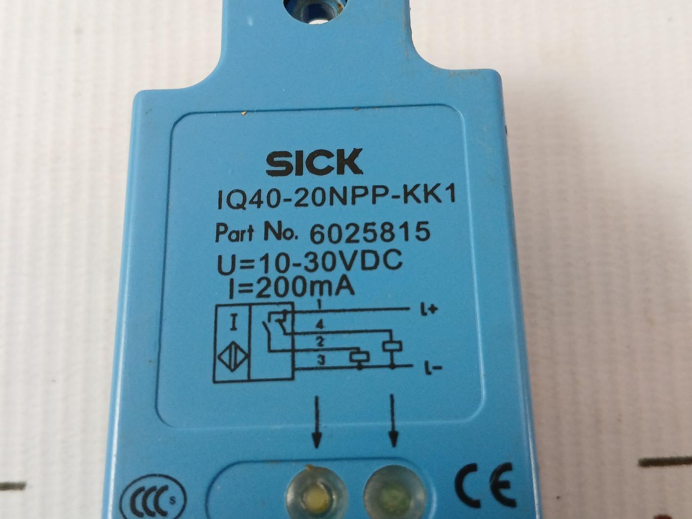 Sick Iq40-20Npp-kk1 Proximity Switch 6025815 10-30Vdc