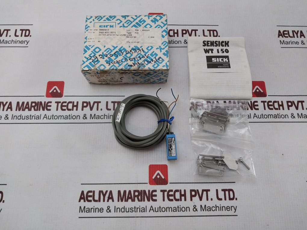 Sick Wt150-p132 Photoelectric Sensor Proximity Switch W/ Cable 2M L+ Dc10-30V