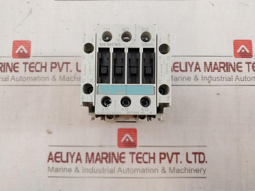 Siemens 3Rt1025-1A..0 Contactor With Auxiliary Contact Block 3Zx1012-0Rt02-1Aa1 24V 50/60Hz