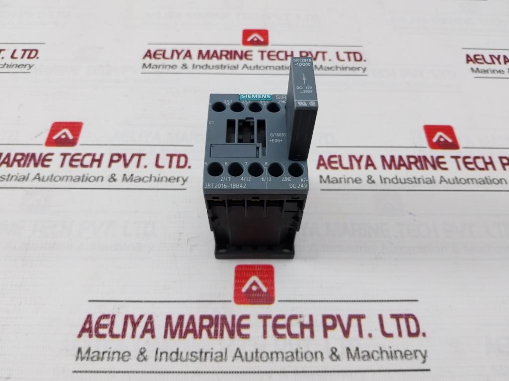 Siemens 3Rt2016-1Bb42 Power Contactor 50/60Hz 20A 600V