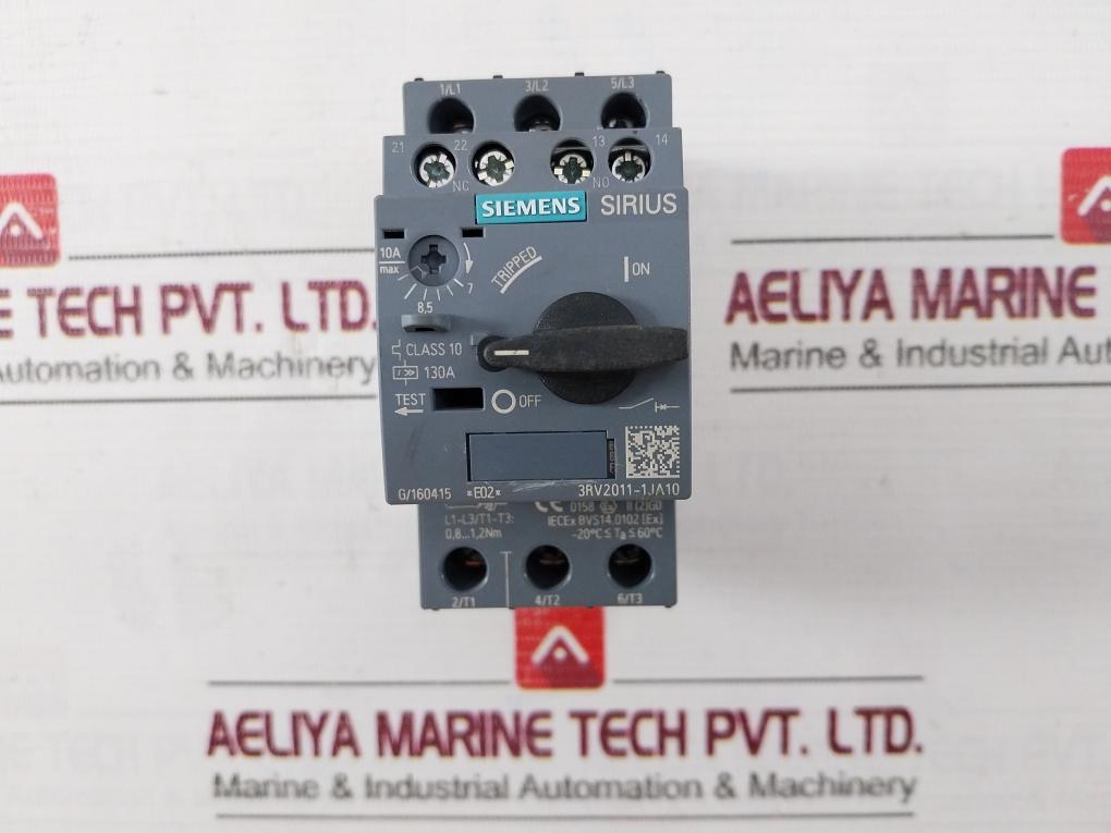 Siemens 3Rv2011-1Ja10 Circuit Breaker 6Kv -20C Ta 60C