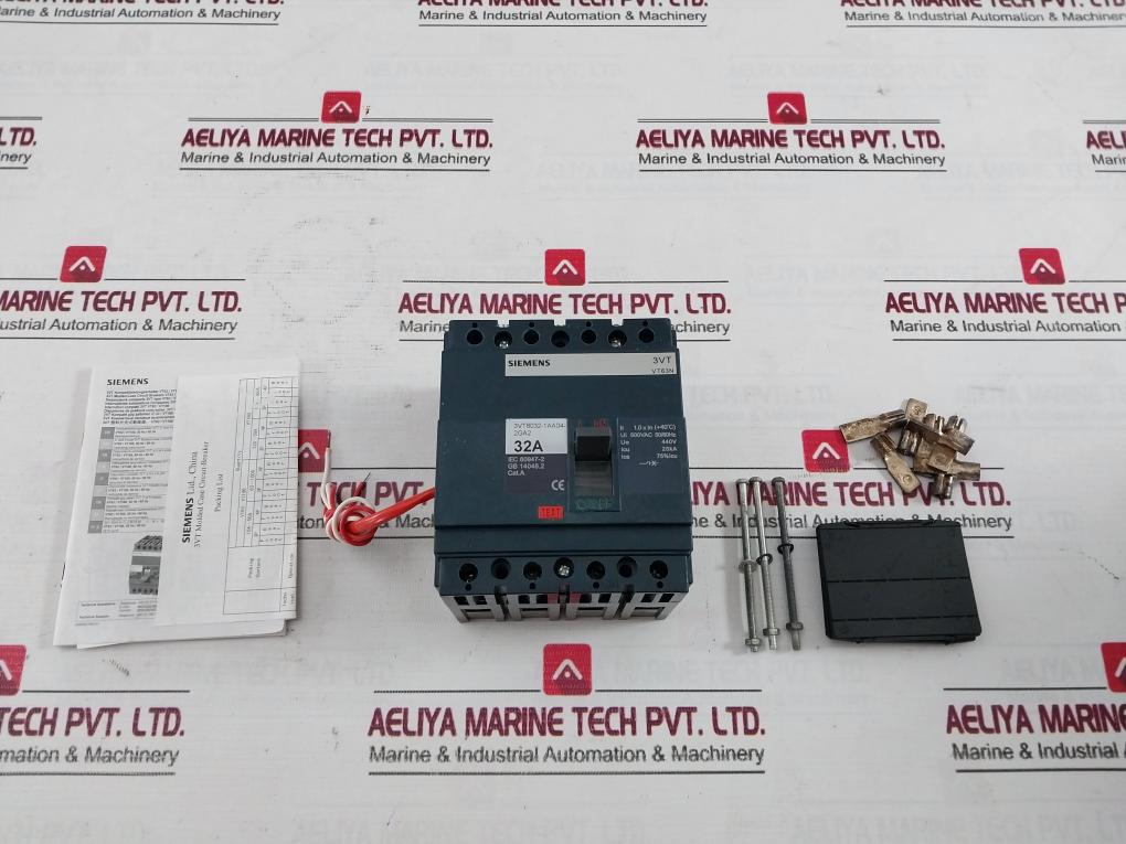 Siemens 3Vt8032-1Aa04-2Ga2 Molded Case Circuit Breaker 4 Pole 25Ka Vt63N 75% Icu