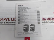 Siemens 3Vt8110-1Aa04-2Ga2 3Vt Molded-case Circuit Breaker Vt100 500 Vac 100A