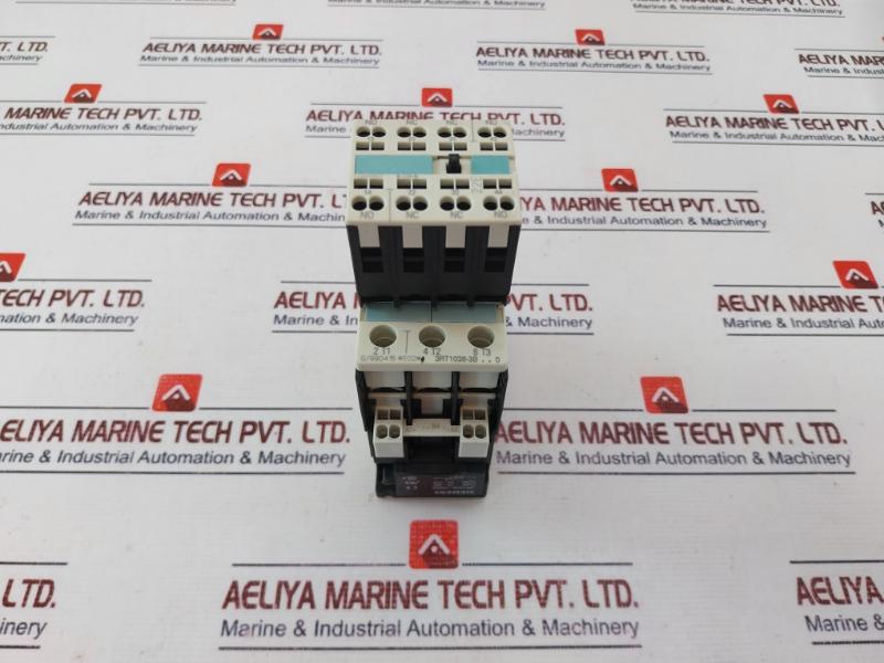 Siemens 3Rt1026-3B..0 Power Contactor W/ 3Rh1921-2Ha22 Auxiliary Switch Block