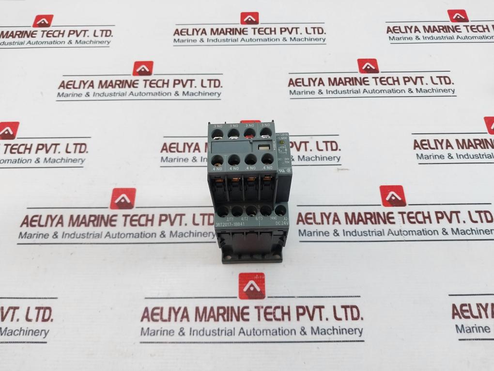 Siemens 3Rt2017-1Bb41 Contactor W/ 3Rh2911-1Fa40 Switch Block, 3Rt2916-1Lm00
