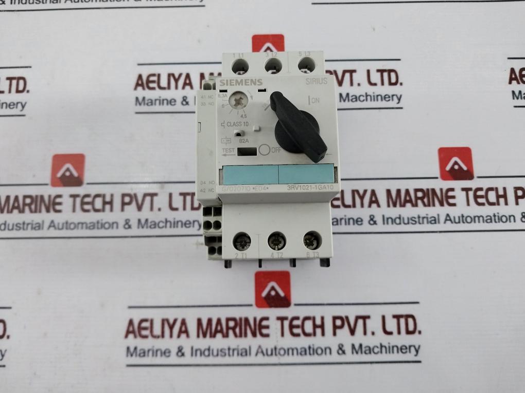 Siemens 3Rv1021-1Ga10 Manual Motor Starter 82A Class 10 50/60Hz