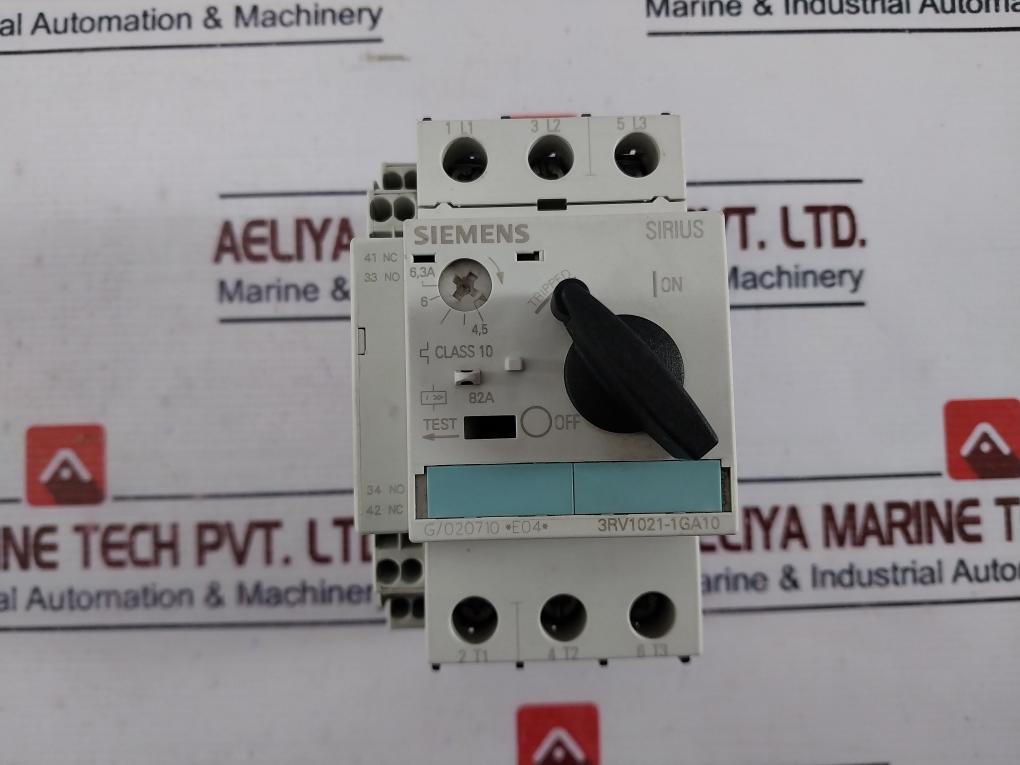 Siemens 3Rv1021-1Ga10 Manual Motor Starter 82A Class 10 50/60Hz