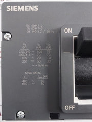 Siemens 3-Pole Molded Case Circuit Breaker Part No.3vl5763-2dc36-0ae1