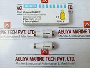 Lot of 5X SIEMENS 5SB2 81 Diazed Dii Fuse-Link 500V  25A
