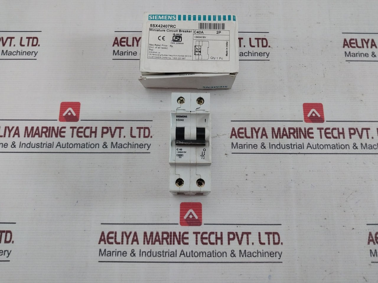 Siemens Betagard 5Sx42407Rc 2 Pole Miniature Circuit Breaker