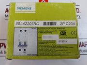Siemens 5Sl42207Rc Miniature Circuit Breaker C20 2-pole ~415V