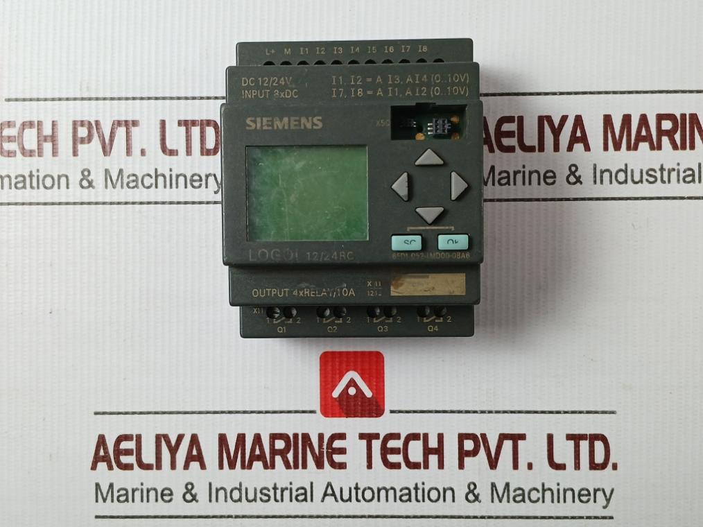 Siemens 6Ed1 052-1Md00-0Ba6 Logo! 12/24Rc Logic Display Module 240V 10A