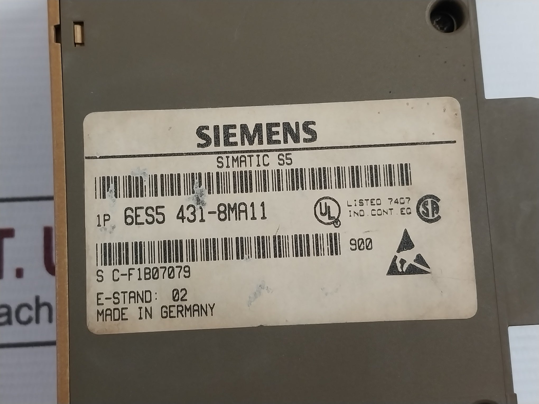 Siemens 6Es5 431-8Ma11 Digital Input Module 8X24Vdc E-stand 02